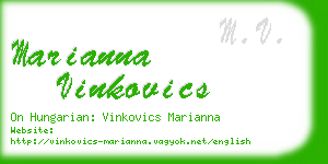 marianna vinkovics business card